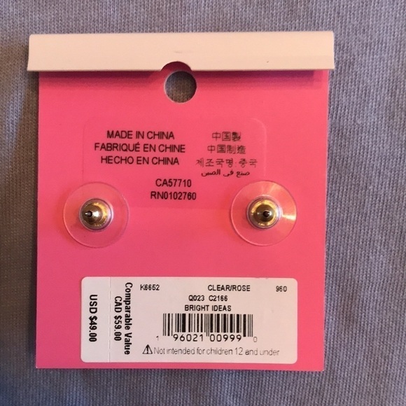 Brand New Kate Spade Bright Ideas Cubic Zirconia Post Earrings - Picture 3 of 6